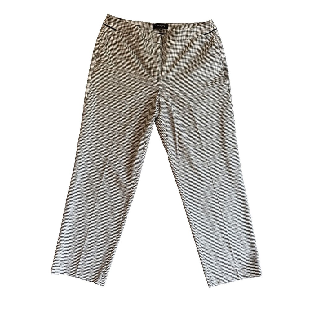 Talbots | 10 Womens Heritage Pants Checker High Rise Slash Pockets Workwear